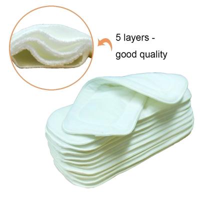 China Plain Weave A Pack Of 50 Units Bamboo Soft Breathable Cotton Baby Cloth Diaper Insert for sale