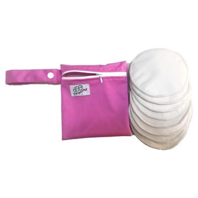 China New Printing 8 Pcs ABSORBENT Set Female Nursing Wearable Washable Reusable Breast Pads Tinycloz Bamboo Care Pads for sale