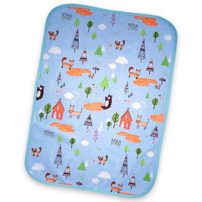 China 100% Adult Changing Customized Printed Baby Waterproof Diaper Pads Bed Size Cotton PUL Mat Prefold Pad for sale