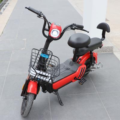 China Hot Selling Price 350W Southeast Asia Electric Bicycle 48V 60V 2 Seat Steel Electric Food Delivery Pedal Bike for sale