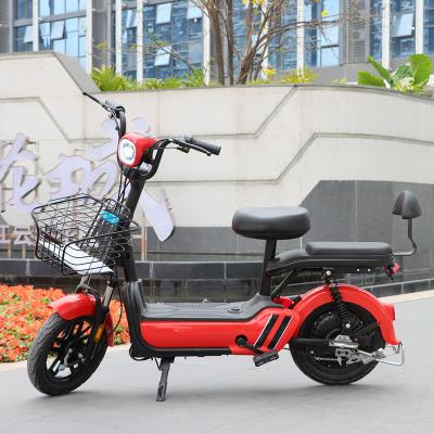 China New 48V Steel Electric Bicycle Small Double Battery Car Scooter Moped Leisure Urban Electric Vehicle for sale