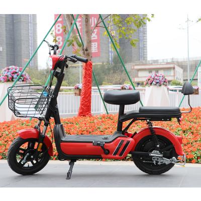 China Wholesale Adult Electric Bike Electric Bike 2 Wheels Steel Seat Ebike Electric Bicycle 48V 350W Pedal Electric Moped for sale