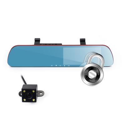 China Hot NIGHT VISION rearview mirror car dashcam rush dual cam 4.5inch IPS screen car dash cam night vision camera for sale