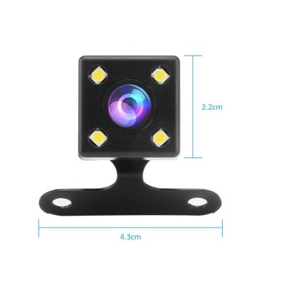 China Waterproof Wide Angle Universal Car Rear View Camera HD Car Lamps 4 LED Night Vision 4 LED Night Vision Reverse Backup Camera for sale