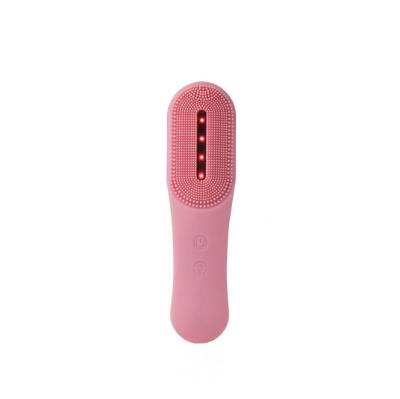 China Dermaplane Glo Face Cleansing Brush Detergent Massager Photon Photon Rejuvenation Electric Silicone Facial Massager Acne Treatment Brush for sale