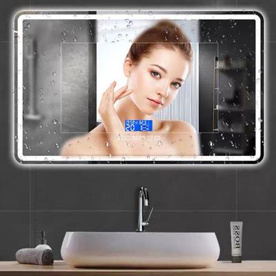 China 70cm Bathroom Magnifying Square Vanity Mirror With Adjustable Light Mirror for sale