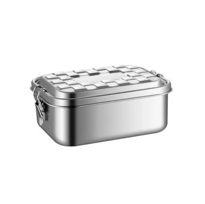 China Leakproof Steamable Bento Lunch Box 304 Stainless Steel Food Bowl , Kids Adult Metal Lunch Box for sale