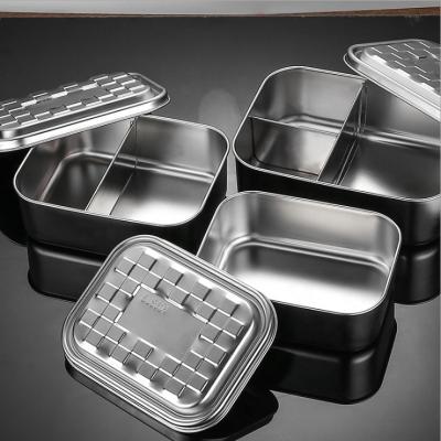 China Wholesale Custom Food Box Container Food Bowl Steamable Stainless Steel Multigrid Bowl for sale