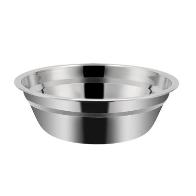 China Stainless Steel Disposable Non-Magnetic Deep Basin 16cm Can Be Household Kitchen Canteen Meal Customized Thickened Vegetable Wash Basin for sale