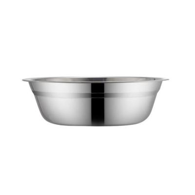 China 26cm Disposable Stainless Steel Non-magnetic Deep Basin Can Be Kitchen Customized Vegetable Wash And Basin Thickened Household Basin for sale