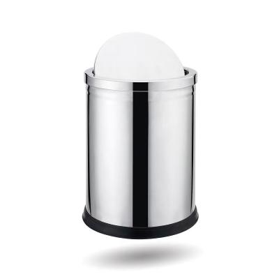 China 3L-12L Stainless Steel Household Storage Bin Living Room Bedroom Kitchen Sustainable Trash Bin for sale