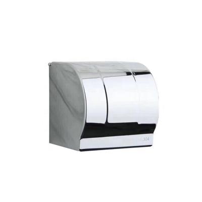 China Waterproof Minimalist 304 Stainless Steel Tissue Box Toilet Maker Supply Roll Paper Box for sale