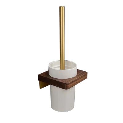 China Modern household toilet brush three-dimensional cleaning brush wall-mounted toilet brush low plastic + solid wooden toilet brush for sale