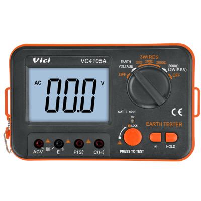 China Widely Ground VC4105A Digital Earth Resistance Meter Resistance Test Instrument for sale