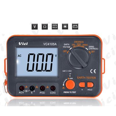 China VC4105A Digital Ground Resistance Meter With Data Hold Function And Overload Protection VC4105A for sale