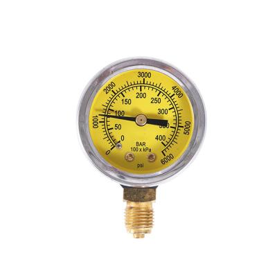 China Gele van de de Gasdrukmaat van de Aardgascng Auto Manometer 54mm 63mm Te koop