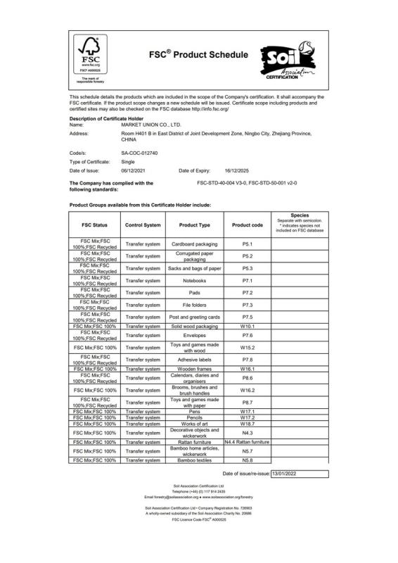 FSC - Market Union Co., Ltd.