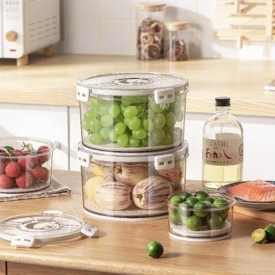 China 2022 Hot Selling Amazon Kitchen Plastic Containers Fresh Keeping Food With Lid Fridge Refrigerator Organizer Container Fresh-Keeping Set for sale