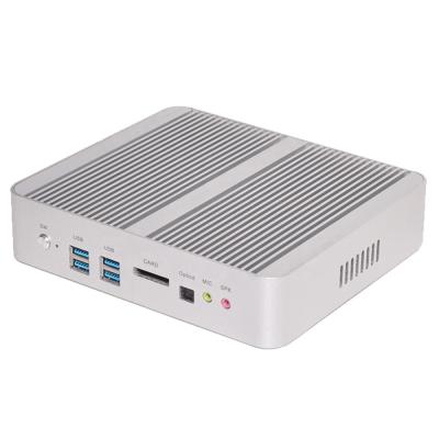 China Win 16GB CPU 5200U Core i5 Mini Business Host Dual RJ45 LAN Dual HD Dual RJ45 Hot Sale i5 PC Fanless Desktop Computer for sale