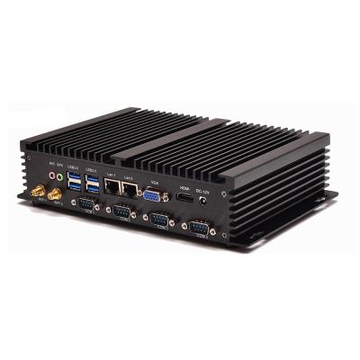 China Mini PC 12V Intel PC LAN 2xHD 6xCOM Dual Port WIFI 234*150*43mm Fanless Core i5 4200U i7 4500U Industrial Micro Fanless Desktop Rugged Desktop Computer WIFI 234*150*43mm for sale