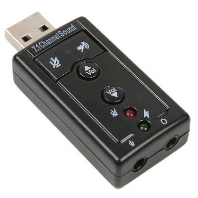 China USB Audio Adapter 7.1 Sound Card 6*2*1 for sale