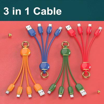 China Mobile phone 3 in 1 charging cable with gift box for sale