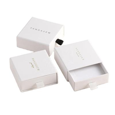 China Recyclable Drawer Jewelery Packaging Ring Necklace Earrings Pendant Storage Cardboard Packaging Customized Jewelry Slider Box / Biodegradable for sale