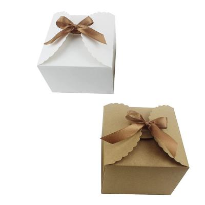 China /Biodegradable Eco Friendly Brownie Packaging Box With Ribbon Paper Tie Wholesale Customized Cheap Fancy Chocolate Recyclable Gift Wrapping Paper for sale