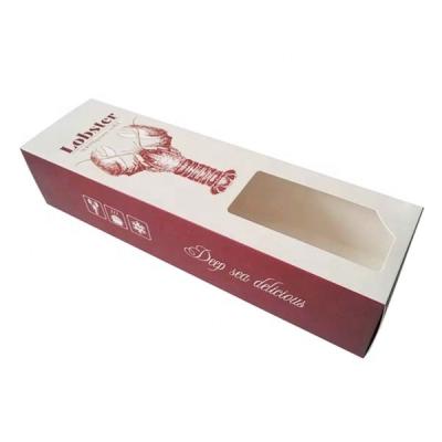 China Recyclable Seafood China Factory Custom Printing Waterproof / Waxed Box, Frozen Fish Shrimp Box, Lobster Box With PVC Window for sale