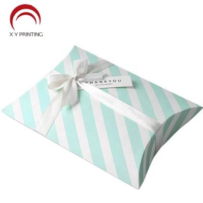 China Wholesale New Fashion Recyclable Hair Extension Box Pie Paper Pillow Gift Box For Underwear Clothes Packaging for sale