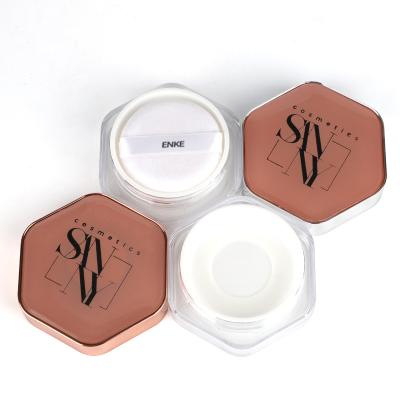 China Recycled Materials Lowest Rate Empty Loose Powder Jar For Emptying To Blush Compact Case Plastic Cream Jar for sale