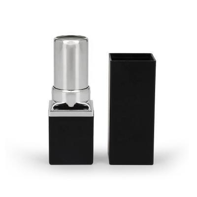 China Interesting Square Cosmetics Lipstick Tube Luxury Empty Soft Touch Container Popular Black Lipstick Tube for sale