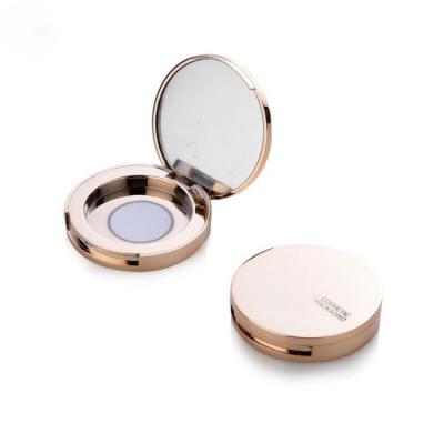 China Recyclable Compact Powder Case Packaging Rose Gold Color Luxury Powder Case Makeup Packaging Materials Design for sale