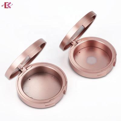 China Recyclable Empty Compact Powder Crate Round Design Blush Container Press Powder Crate For Custom for sale