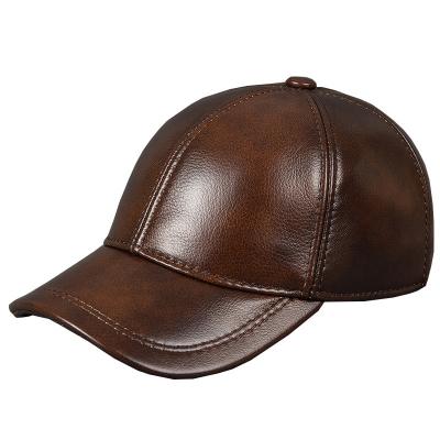 China breathable & Macarone Flat Solid Color Baseball Cap Hip Hop Fashion Duck Waterproof Leather Lightweight Tongue Curved Brim Hat for sale