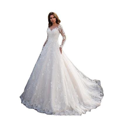 China New Style Anti-Static Long Sheathed Tow Tail Off The Shoulder Wedding Dress for sale