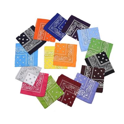 China Multifunctional Polyester Headband Double Sided Fashion Bicycle Bandanas Paisley Square Bandana Patterned for sale