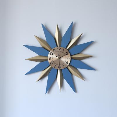 China New Arrivals Nordic Modern Silent Metal Style Iron Wall Clock Manufacturers Large For Home Decorative for sale