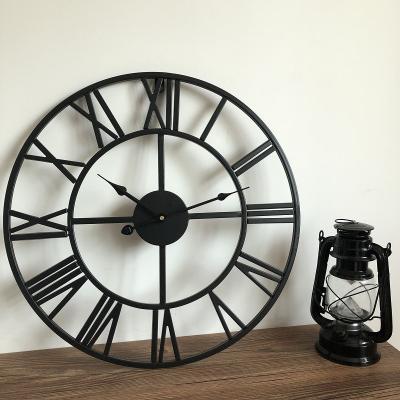 China Simple Design Vintage Rustic Antique Metal Farmhouse Style Wall Clock Decorative Large Silent Digital Wall Clocks Desk and Table for sale