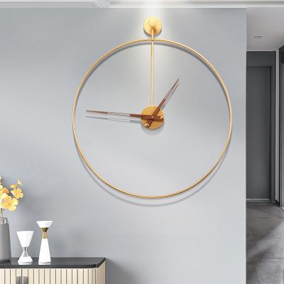 China Spain style new antique simple light luxury atmosphere clock minimalist personality mute wall clock living room bedroom household mute wall clock for sale