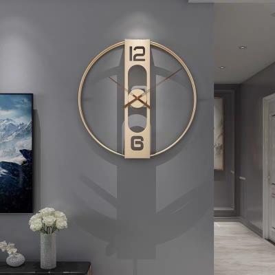 China Nordic simple antique clock creative home living room clock fashion style simple quartz wall clock for sale