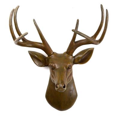 China Europe simulation animal wall decoration and wall hanging deer head hangings creative living room pendant craft for sale