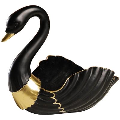 China Cute Europe simulation resin Nordic animal swan storage decorations craft craft living room bedroom hallway decorations for sale