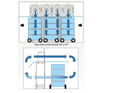 China Tunnel quality 75hp tunnel blast IQF freezer vaporizer iqf tunnel freezer guaranteed suitable blast freezer for sale