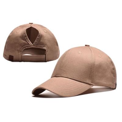 China Custom high quality colorful 6 panel baseball cap ponytail JOINT leisure for sale