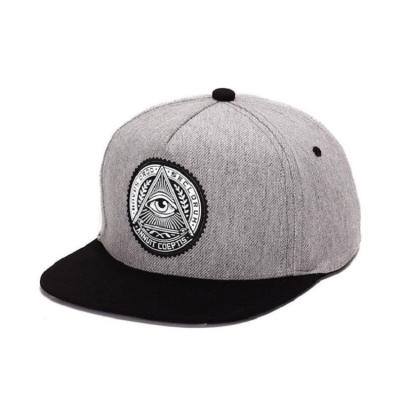 China Wholesale 5-Panel Patch Joint Rubber Hat OEM Snapback Premium Hat for sale