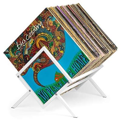 China Worktop Disc LP Book Magazine Viable Vinyl Record Rack for sale