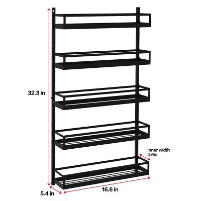 China Viable Sideboard Corner Wall Mount 2 3 4 Expanding Adjustable 5 Tier Jar Spice Rack Spice Rack Glass Organizer for sale