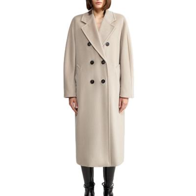 China Factory Handmade Women's New Arrival Waterproof Coat Wool Woolen Winter Coated Women's Long Plus Size Coats for sale