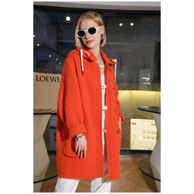 China High Quality Anti-wrinkle Durable Wearing Trench Coats Women Wool Coat Fashion Yellow Coat for sale